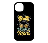 Funny Working on Being the Coolest Mom Leopard Mother's Day Case for iPhone 13
