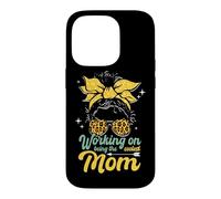 Funny Working on Being the Coolest Mom Leopard Mother's Day Case for iPhone 14 Pro
