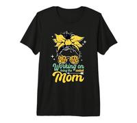 Funny Working on Being the Coolest Mom Leopard Mother's Day Premium T-Shirt