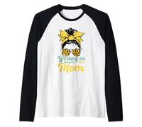 Funny Working on Being the Coolest Mom Leopard Mother's Day Raglan Baseball Tee