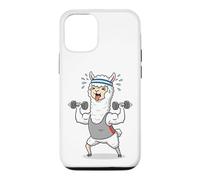 Funny Workout Alpaca Lifting Weights Cartoon Gym Fitness Des Case for iPhone 12/12 Pro