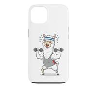 Funny Workout Alpaca Lifting Weights Cartoon Gym Fitness Des Case for iPhone 13