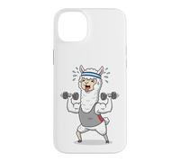 Funny Workout Alpaca Lifting Weights Cartoon Gym Fitness Des Case for iPhone 14 Plus