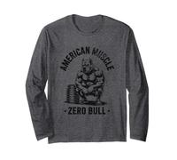 Funny Workout American Zero Bull Pitbull Bodybuilding Gym Long Sleeve T-Shirt