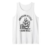 Funny Workout American Zero Bull Pitbull Bodybuilding Gym Tank Top