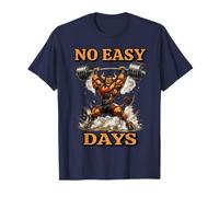 Funny Workout Cross Training Gym Team Bull No Easy Days T-Shirt