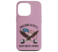 Funny Workout Shirt Freedom Weights Patriot American Eagle Case for iPhone 13 Pro