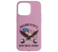 Funny Workout Shirt Freedom Weights Patriot American Eagle Case for iPhone 15 Pro Max