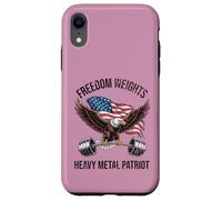 Funny Workout Shirt Freedom Weights Patriot American Eagle Case for iPhone XR