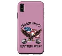 Funny Workout Shirt Freedom Weights Patriot American Eagle Case for iPhone XS Max