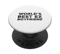 Funny World's Best Ex Boyfriend Humor Couples Girlfriend PopSockets Adhesive PopGrip