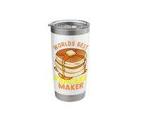 Funny Worlds Best Pancake Maker Waffle Breakfast Pancakes Stainless Steel Insulated Tumbler