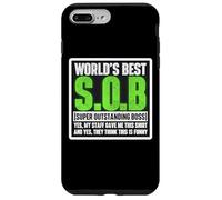 Funny World's Best SOB Boss Joke Manager Supervisor Saying Case for iPhone 7 Plus/8 Plus