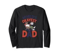 Funny World's Okayest Dad Relaxing Funny Father Long Sleeve T-Shirt