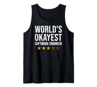 Funny World's Okayest Software Engineer Computer Programmers Tank Top