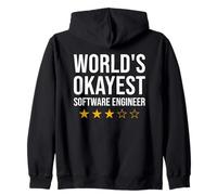 Funny World's Okayest Software Engineer Computer Programmers Zip Hoodie
