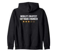 Funny World's Okayest Software Engineer Computer Programmers Zip Hoodie