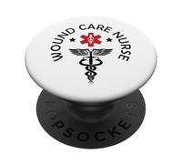 Funny Wound Care Nurse Stethoscope Nurse Day & Nurse Week PopSockets Adhesive PopGrip