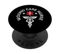 Funny Wound Care Nurse Stethoscope Nurse Day & Nurse Week PopSockets Adhesive PopGrip