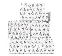 Funny Wrapping Paper - 6 Sheets of Birthday Gift Wrap - Middle Finger - Black and White - Rude Wrapping Paper for Men Women Friends - Comes with Fun Stickers - By Central 23