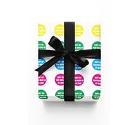 Funny Wrapping Paper Don’t Get Your Hopes Up I’m Skint Colourful Dot Design 70 x 50cm 2 Folded Sheets WRAP06