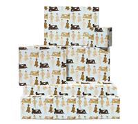 Funny Wrapping Paper - Humour, Unique People, Clean Version - 6 Sheets of Giftwrap for Friends Coworkers Men Women - All Occasion Birthday - Comes With Stickers by Central 23