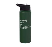 Funny Wrestling Coach Definition Wrestling Strategy Wrestler Stainless Steel Insulated Water Bottle
