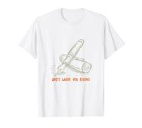 Funny Writer Fountain Pen Pun Write Where You Belong Value Graphic T-Shirt, Men, White, S