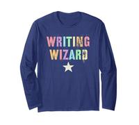 Funny Writing Wizard English Teacher School Composition Club Long Sleeve T-Shirt
