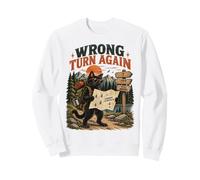 Funny Wrong Turn Again Vintage Opossum Hiking Adventure Sweatshirt