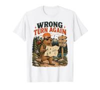 Funny Wrong Turn Again Vintage Opossum Hiking Adventure T-Shirt