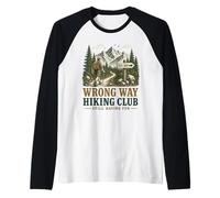 Funny Wrong Way Hiking Club Still Having Fun Trail Hiker Raglan Baseball Tee