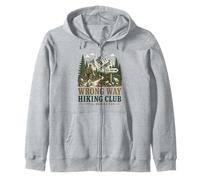 Funny Wrong Way Hiking Club Still Having Fun Trail Hiker Zip Hoodie