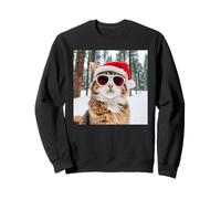 Funny X-Mas Cats And Christmas Cat In The Snow Sweatshirt