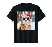 Funny X-Mas Cats and Christmas Cat in The Snow T-Shirt