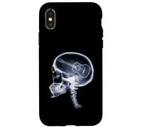 Funny X-Ray Guitar Brain Music Meme Case for iPhone X/XS