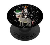 Funny Xmas Bremen Town Musicians Animal Stack PopSockets Adhesive PopGrip