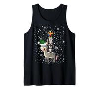 Funny Xmas Bremen Town Musicians Animal Stack Tank Top