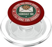 Funny Xmas Cookie Design - Before You Write Santa PopSockets PopGrip for MagSafe