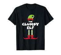 Funny Xmas Cute Clumsy Elf Matching Family Christmas Costume T-Shirt