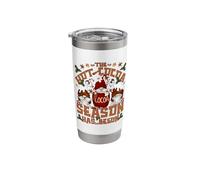 Funny Xmas Gnome with Christmas Pudding Hat Cute Hot Cocoa Stainless Steel Insulated Tumbler