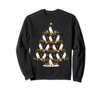 Funny Xmas Lighting Santa Snowy Owl Christmas Tree Sweatshirt