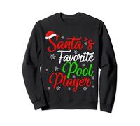 Funny Xmas Santa's Favorite Pool Player Christmas Sweatshirt