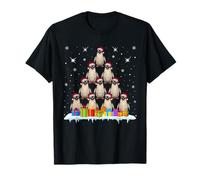 Funny Xmas Tree Penguin Lover Gifts Santa Hat Penguin Lovers Men Women Kids Christmas Tree T-Shirt