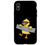Funny Yellow Duck Duct Tape Animal Lover Boys Girl Kids Case for iPhone X/XS