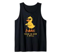 Funny Yellow Duck Scooter This Is How I Roll Boys Girls Kids Tank Top