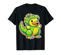 Funny Yellow Rubber Duck Dinosaur Dino Duck Halloween Boys T-Shirt