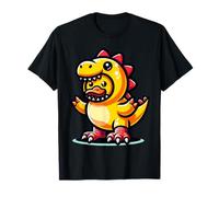 Funny Yellow Rubber Duck Dinosaur Dino Duck Halloween Boys T-Shirt
