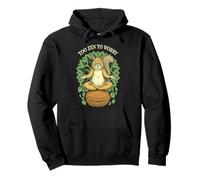 Funny Yoga Cute Squirrel Meditation Too Zen To Worry Animal Pullover Hoodie