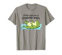 Funny Yoga Frog Downward Spiral T-Shirt